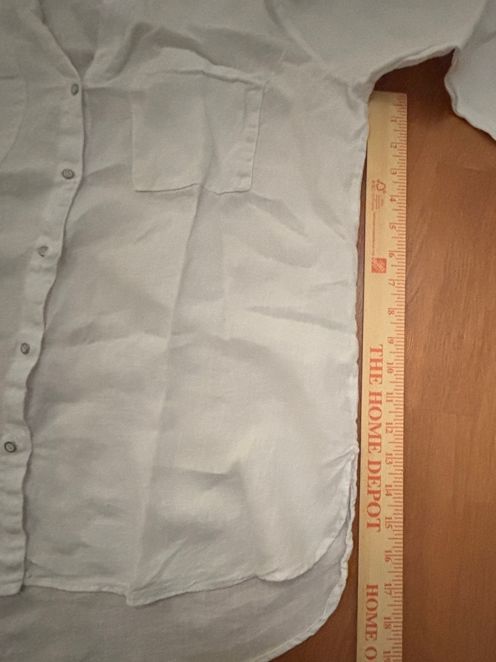 Zara 100% Linen White Button Up Shirt ~ Women’s Large - Picture 12 of 16